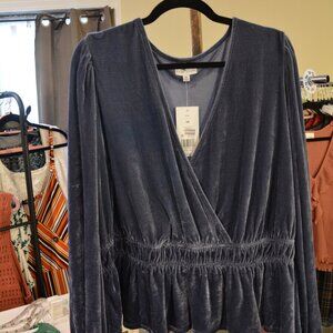 💙 True Craft Velvet Wrap Top – 3X (NWT) 💙